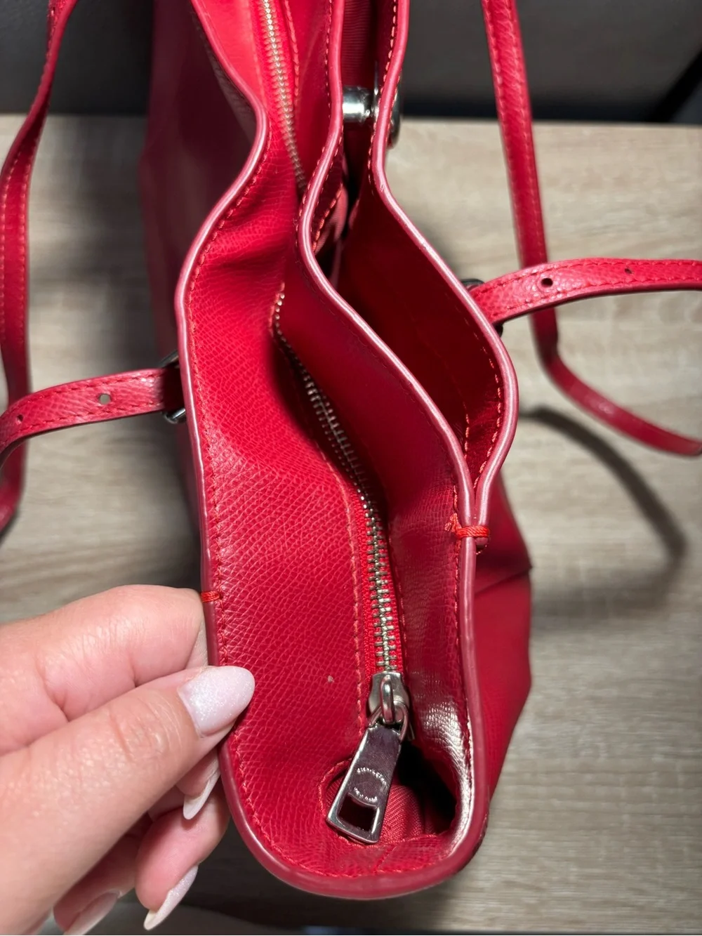 Coach Scarlet Crossgrain Leather Turnlock Tote